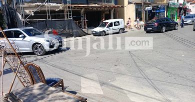Aksident trafiku në Bregun e Diellit në Prishtinë – ekipet e policisë e mjekëve në vendngjarje