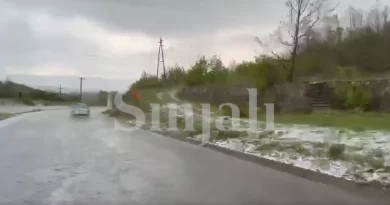 Rrebesh shiu dhe breshër godet rajonin e Dukagjinit – pamje nga Klina