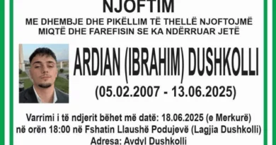 E rëndë: Nesër i jepet lamtumira e fundit Ardian Osmanit, i cili vdiq në një liqe në Gjermani