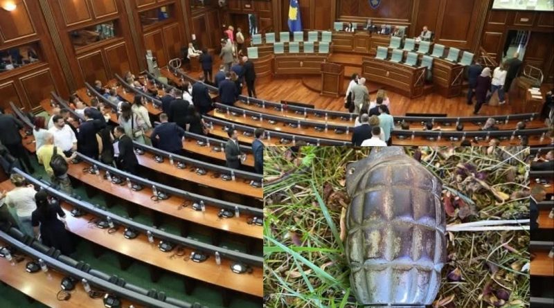 Policia: Dyshohet se kërcënimi me bombë ndaj Kuvendit erdhi nga Serbia