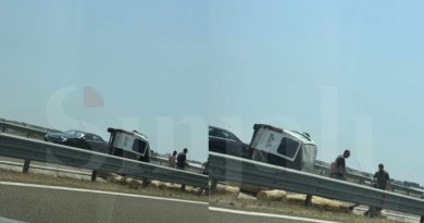 Aksident në autostradën Prishtinë-Ferizaj – rrokulliset një automjet, s’dihet për të lënduar