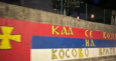 Grafiti provokues serb “Kur ushtria të kthehet në Kosovë” shfaqet në Kollashin të Malit të Zi