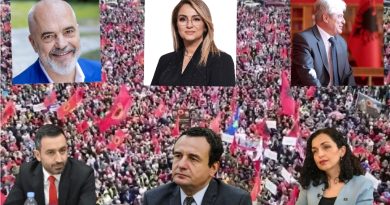Ali Ahmeti, Edi Rama dhe Shqipe Selimi përkrahën protestën masive në Hagë, krerët e shtetit të Kosovës nuk e thanë asnjë fjalë