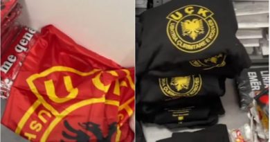 Serbia arreston një shqiptar, iu gjetën flamuj e bluza me mbishkrimin UÇK – dyshohet se do të përdoreshin në ndeshjen Serbi-Shqipëri