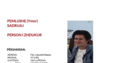Policia kërkon ndihmën e qytetarëve për gjetjen e një personi të zhdukur