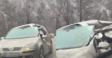 E frikshme: Gurët i ranë një veture përmbi, Policia në vendngjarje