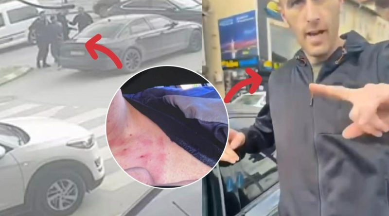 Kamerat kapin policin jashtë detyrës duke rrahur qytetarin në mes të rrugës – Inspektorati nis hetimet ndaj tij