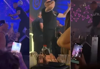 Moment tensioni mes Don Xhonit dhe një personi gjatë përformancës së reperit